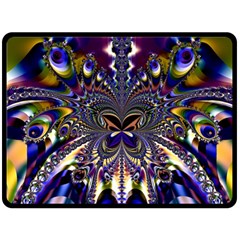 Abstract Art Artwork Fractal Design Art Pattern Double Sided Fleece Blanket (large)  by Pakrebo