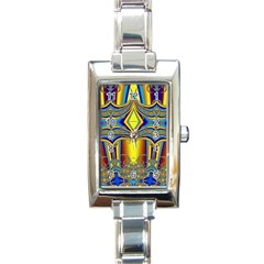 Abstract Art Design Digital Art Rectangle Italian Charm Watch