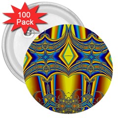 Abstract Art Design Digital Art 3  Buttons (100 pack) 