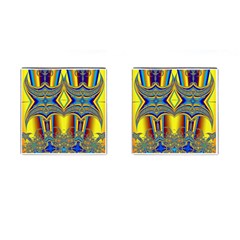 Abstract Art Design Digital Art Cufflinks (Square)