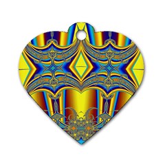 Abstract Art Design Digital Art Dog Tag Heart (Two Sides)