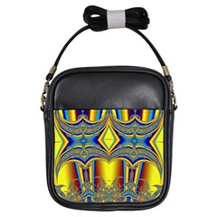 Abstract Art Design Digital Art Girls Sling Bag