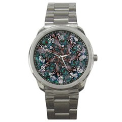 Art Artwork Fractal Digital Art Floral Sport Metal Watch by Pakrebo