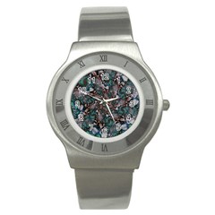 Art Artwork Fractal Digital Art Floral Stainless Steel Watch by Pakrebo