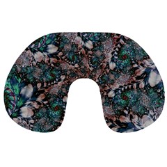 Art Artwork Fractal Digital Art Floral Travel Neck Pillow by Pakrebo