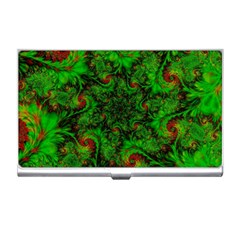 Art Artwork Fractal Digital Art Green Business Card Holder by Pakrebo