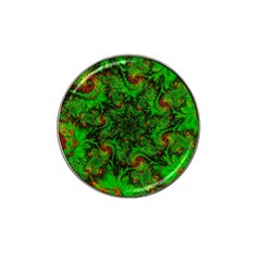 Art Artwork Fractal Digital Art Green Hat Clip Ball Marker (4 Pack) by Pakrebo