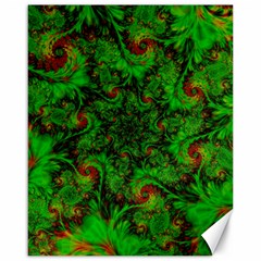 Art Artwork Fractal Digital Art Green Canvas 16  X 20  by Pakrebo