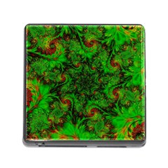 Art Artwork Fractal Digital Art Green Memory Card Reader (square 5 Slot) by Pakrebo