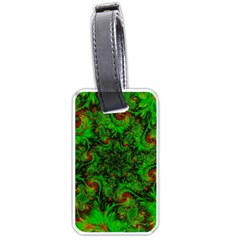 Art Artwork Fractal Digital Art Green Luggage Tag (one Side) by Pakrebo