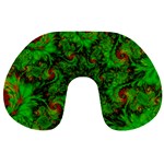 Art Artwork Fractal Digital Art Green Travel Neck Pillow Front