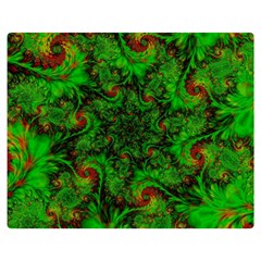 Art Artwork Fractal Digital Art Green Double Sided Flano Blanket (medium)  by Pakrebo