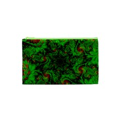 Art Artwork Fractal Digital Art Green Cosmetic Bag (xs) by Pakrebo