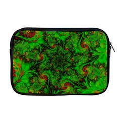 Art Artwork Fractal Digital Art Green Apple Macbook Pro 17  Zipper Case by Pakrebo