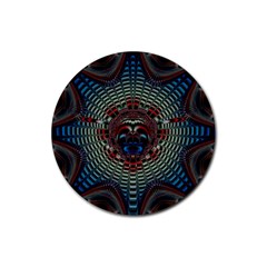 Abstract Abstract Art Artwork Star Rubber Coaster (round)  by Pakrebo