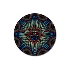 Abstract Abstract Art Artwork Star Magnet 3  (round) by Pakrebo