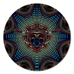 Abstract Abstract Art Artwork Star Magnet 5  (round) by Pakrebo