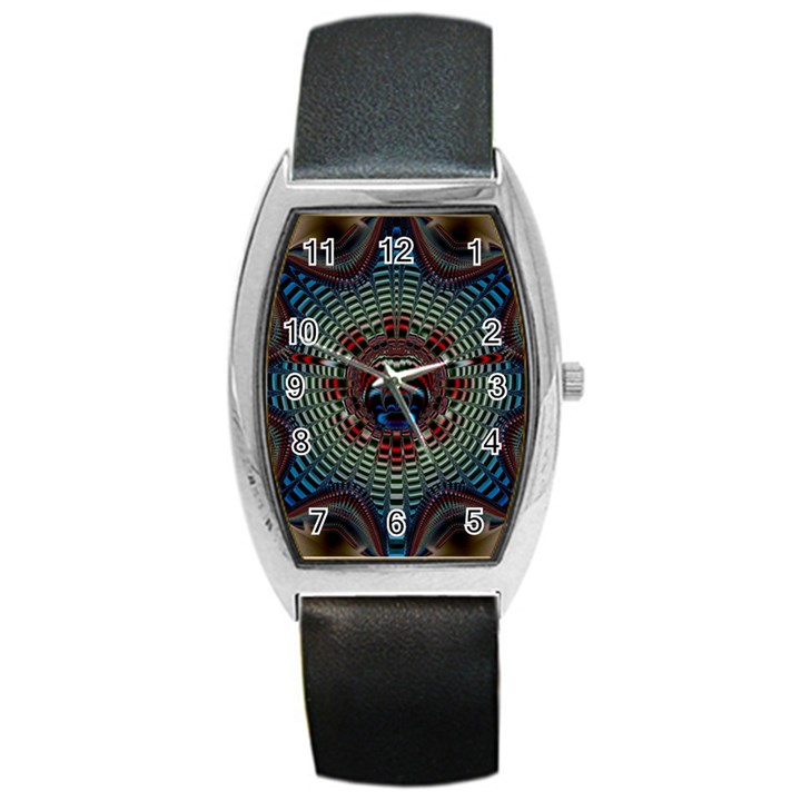 Abstract Abstract Art Artwork Star Barrel Style Metal Watch