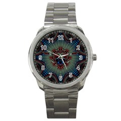 Abstract Abstract Art Artwork Star Sport Metal Watch by Pakrebo