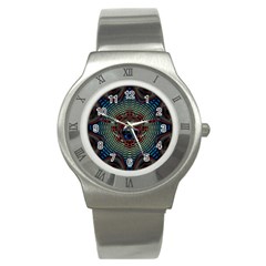 Abstract Abstract Art Artwork Star Stainless Steel Watch by Pakrebo