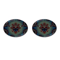 Abstract Abstract Art Artwork Star Cufflinks (oval) by Pakrebo