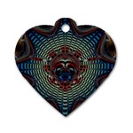 Abstract Abstract Art Artwork Star Dog Tag Heart (Two Sides) Back