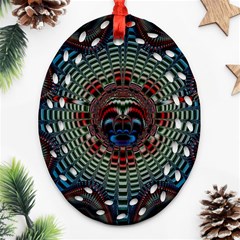 Abstract Abstract Art Artwork Star Ornament (oval Filigree) by Pakrebo