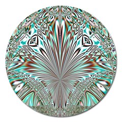 Crystal Design Crystal Pattern Glass Magnet 5  (round) by Pakrebo