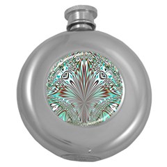 Crystal Design Crystal Pattern Glass Round Hip Flask (5 Oz) by Pakrebo