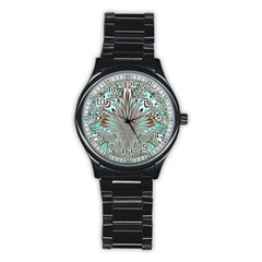 Crystal Design Crystal Pattern Glass Stainless Steel Round Watch by Pakrebo