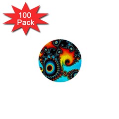 Artwork Fractal Digital Art 1  Mini Buttons (100 Pack)  by Pakrebo