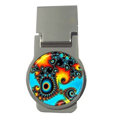 Artwork Fractal Digital Art Money Clips (round)  by Pakrebo