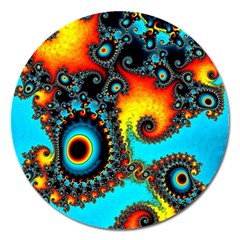 Artwork Fractal Digital Art Magnet 5  (round) by Pakrebo