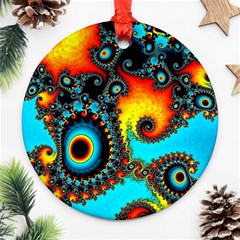 Artwork Fractal Digital Art Round Ornament (two Sides) by Pakrebo