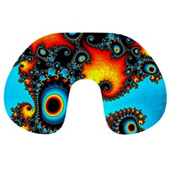 Artwork Fractal Digital Art Travel Neck Pillow by Pakrebo