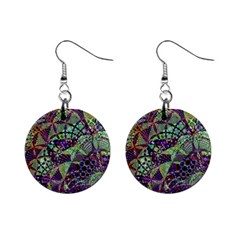 Background Design Art Artwork Mini Button Earrings by Pakrebo