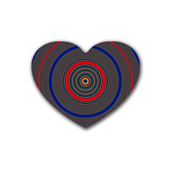 Art Design Fractal Circle Heart Coaster (4 Pack)  by Pakrebo