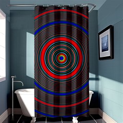 Art Design Fractal Circle Shower Curtain 36  X 72  (stall)  by Pakrebo