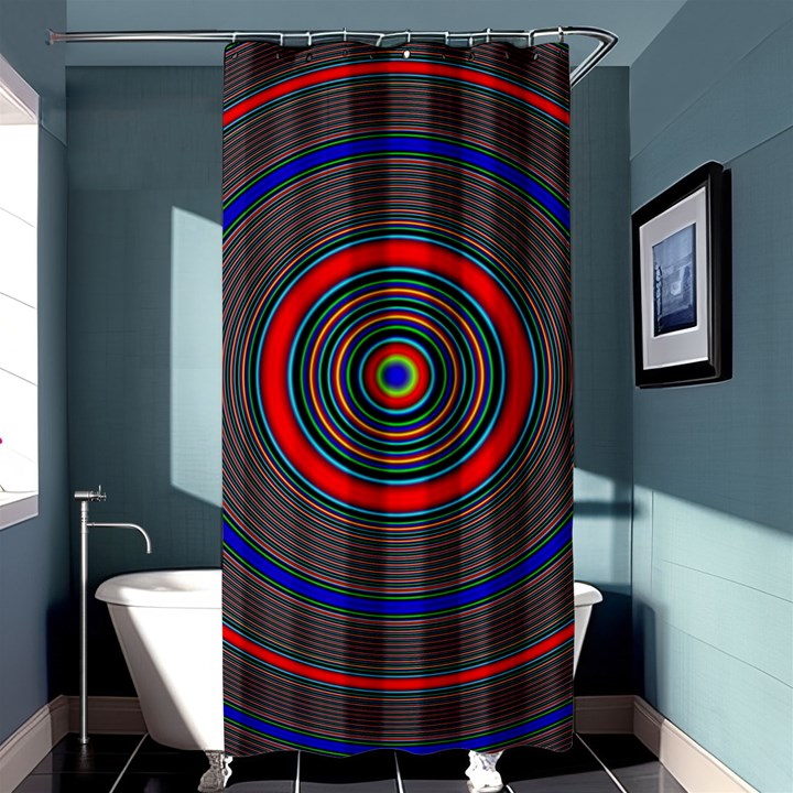 Art Design Fractal Circle Shower Curtain 36  x 72  (Stall) 