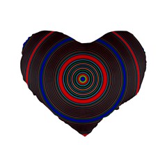 Art Design Fractal Circle Standard 16  Premium Heart Shape Cushions by Pakrebo