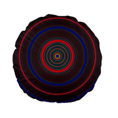 Art Design Fractal Circle Standard 15  Premium Flano Round Cushions by Pakrebo