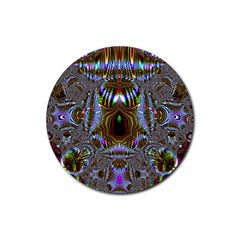 Art Artwork Fractal Digital Art Rubber Coaster (round)  by Pakrebo