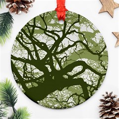 Into The Forest 11 Round Ornament (two Sides) by impacteesstreetweartwo