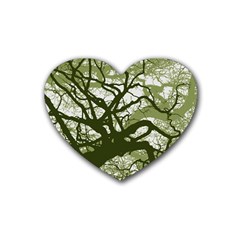 Into The Forest 11 Rubber Coaster (heart)  by impacteesstreetweartwo