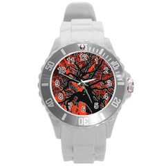 Into The Forest 6 Round Plastic Sport Watch (l) by impacteesstreetweartwo