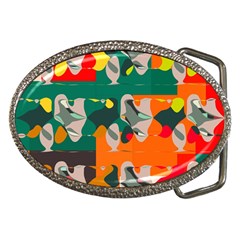 Retro Colors Texture                      Belt Buckle by LalyLauraFLM