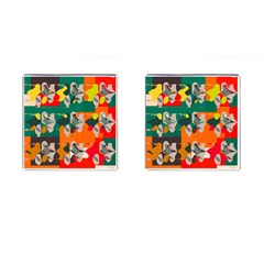 Retro Colors Texture                      Cufflinks (square) by LalyLauraFLM