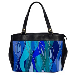 Wavy Blue Oversize Office Handbag by bloomingvinedesign