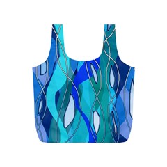 Wavy Blue Full Print Recycle Bag (s) by bloomingvinedesign