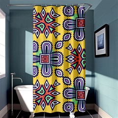 Shapes On A Yellow Background                      Shower Curtain 36  X 72  by LalyLauraFLM